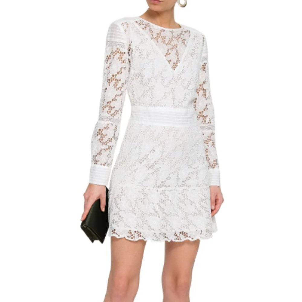 ba&sh White Lace Mini Dress